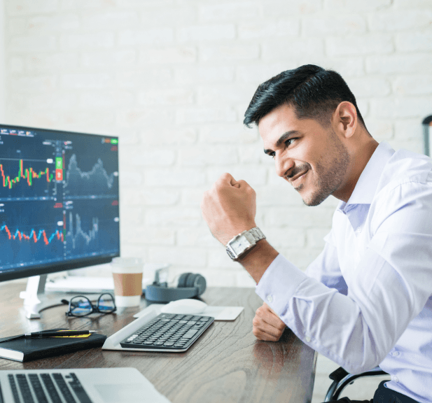 Trader Analyzing Stock Market